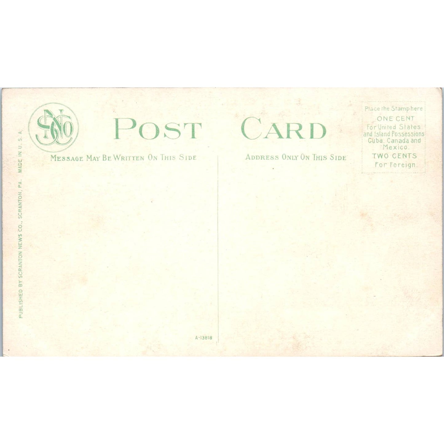 Antique Postcard Elk Park Church, Scranton PA TD9-P1