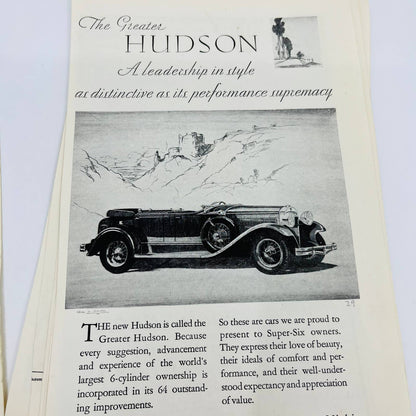 1920s Automobile Car Ads Lot of 19 Nash Hudson Chrysler GM Cadillac  TD6