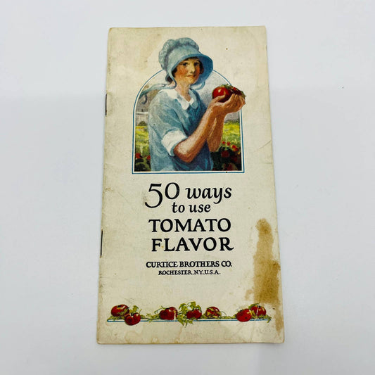 1924 Recipe Booklet 50 Ways to use Tomato Flavor Blue Label Ketchup Curtice C2