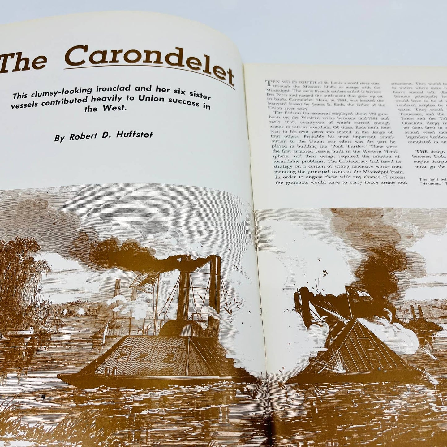 Vintage Civil War Times Illustrated August 1967 The Carondelet Ironclad Steamer