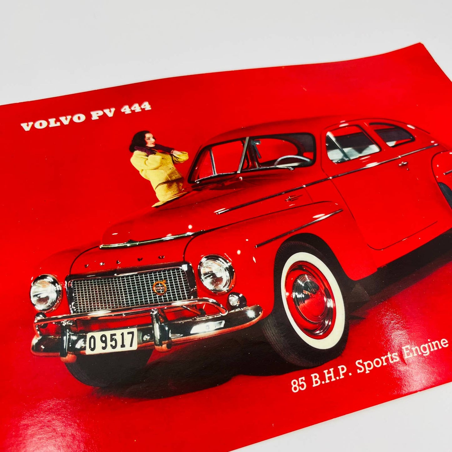 1957 Volvo PV444 Sport Engine Leaflet Brochure Poster 8x11 C9