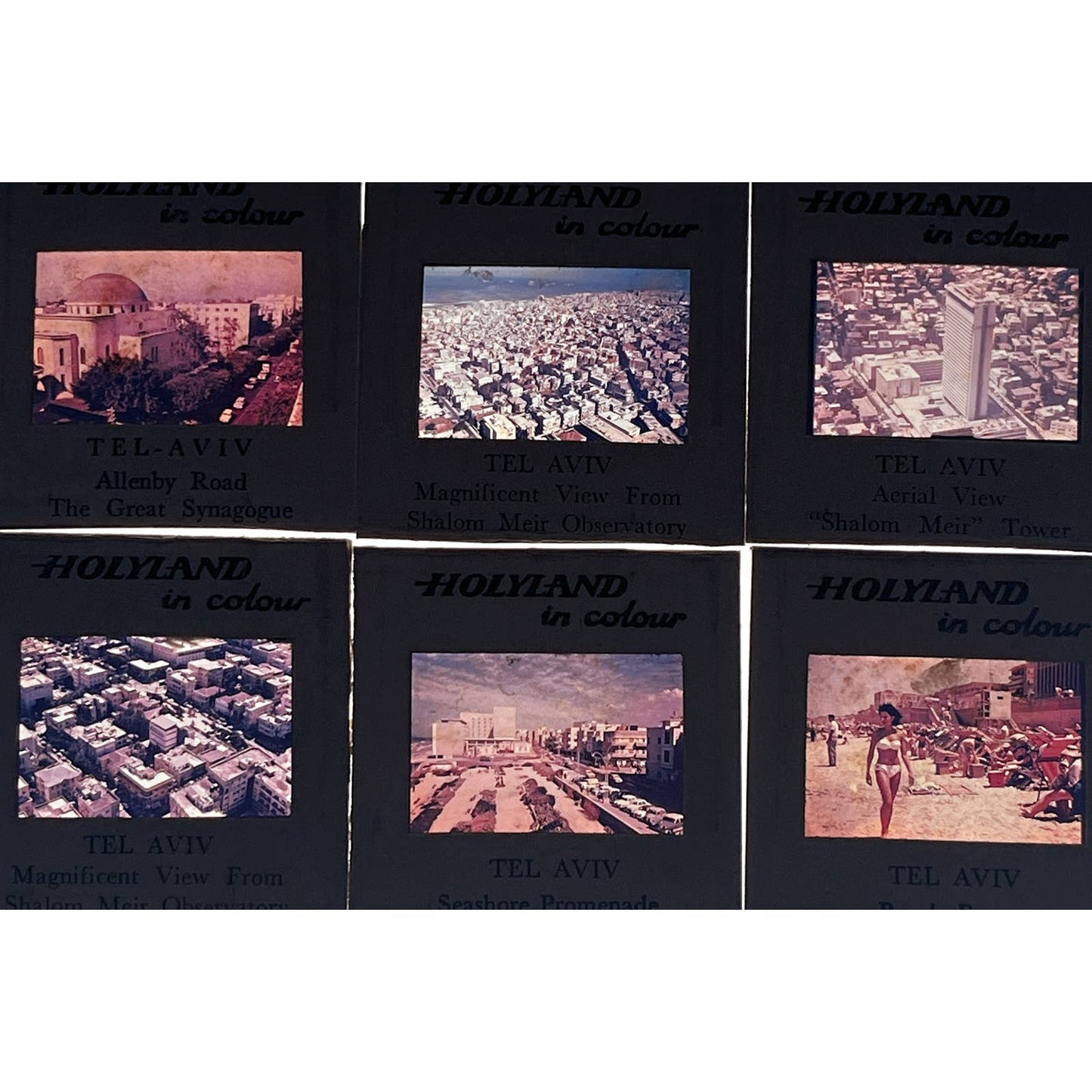 1960s Israel Holy Land in Color Tel Aviv Set of 6 2x2 Slides TK2-S2-7