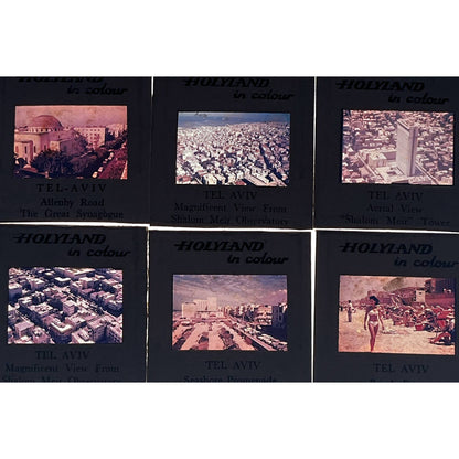 1960s Israel Holy Land in Color Tel Aviv Set of 6 2x2 Slides TK2-S2-7