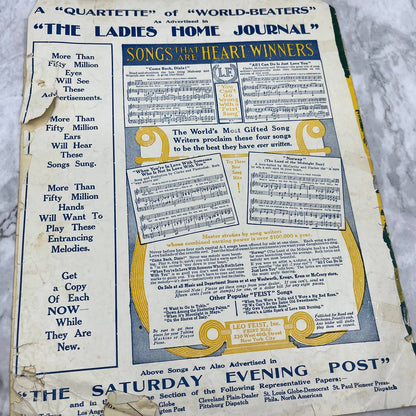 Down Among The Sheltering Palms 1915 Piano Sheet Music Steamship Al Jolson￼ TJ4