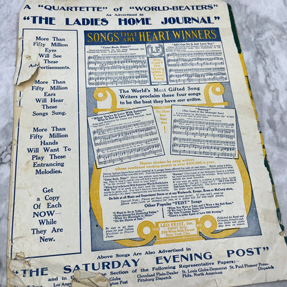 Down Among The Sheltering Palms 1915 Piano Sheet Music Steamship Al Jolson￼ V41-3