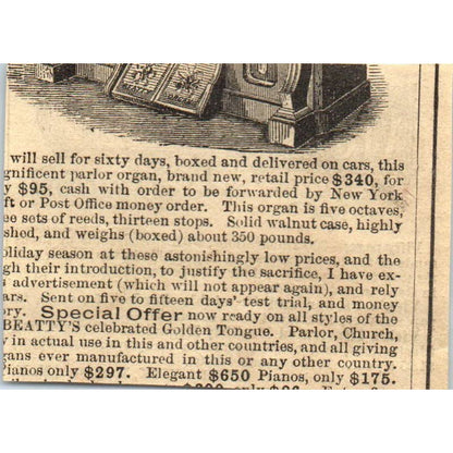 1878 Magazine Ad - Vick's Illustrated Price Catalog James Vick Rochester NY SF2