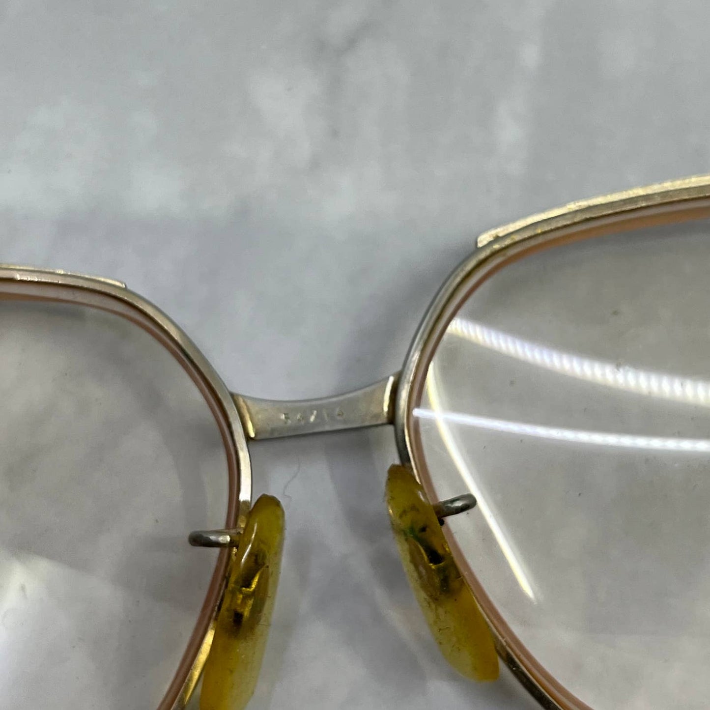 Vintage Deauville Brown Enamel & Gold Tone Oversize Woman’s Eyeglasses 5.25” TD1