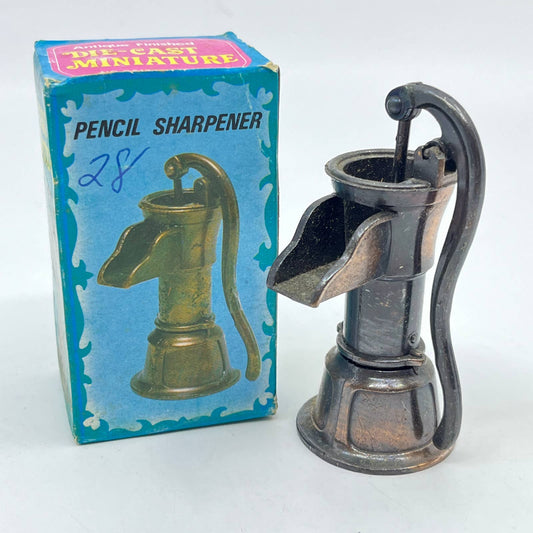 1960s Water Pump Die Cast Pencil Sharpener w/ Box Dollhouse Miniature TF6