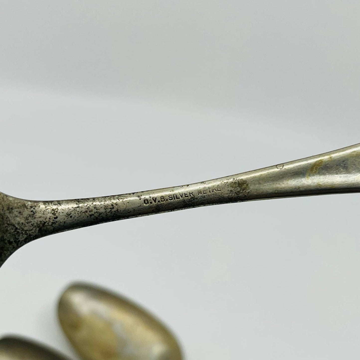 Primitive OVB Silver Metal 8” Soup Spoon Set of 3 SB7-13