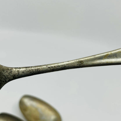 Primitive OVB Silver Metal 8” Soup Spoon Set of 3 SB7-13