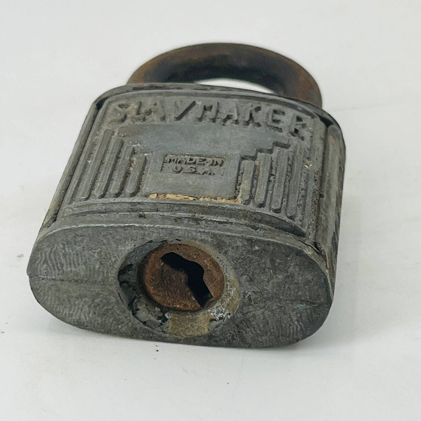 Art Deco Slaymaker Steel Padlock Lock No Key SA8-1