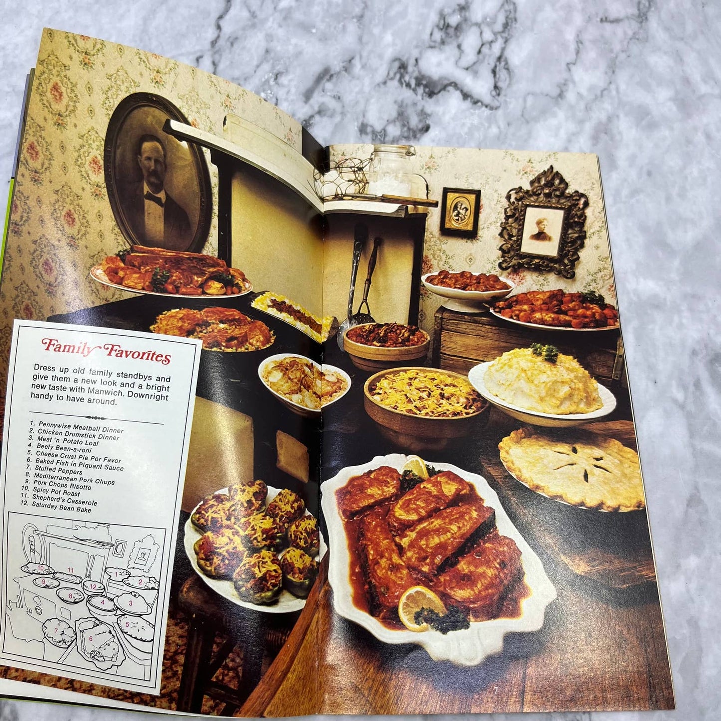 Vintage 1974 50 Famous Manwich Recipes Cookbook Hunt-Wesson Foods TJ4