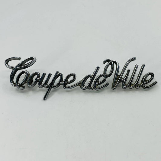 1972-73 CADILLAC COUPE DeVILLE NAMEPLATE PANEL EMBLEM SCRIPT OEM SB6