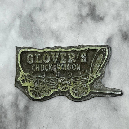 Vintage Printing Letterpress Printers Block Plate Glover’s Chuck Wagon TJ57