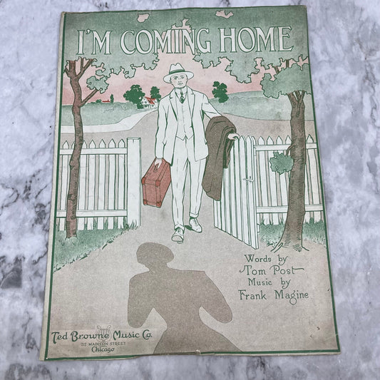 1917 Sheet Music - I'm Coming Home - Tom Post Frank Mangine V39-3