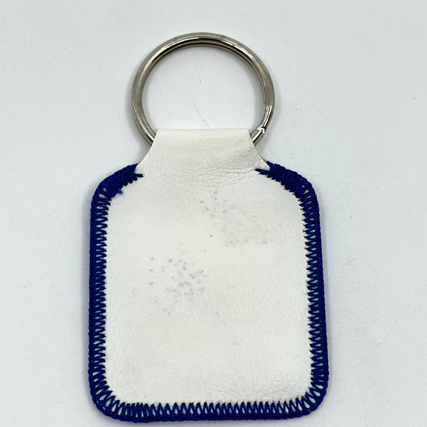 1980s Leather Embroidered NY New York Mets Baseball Keychain MLB SD6