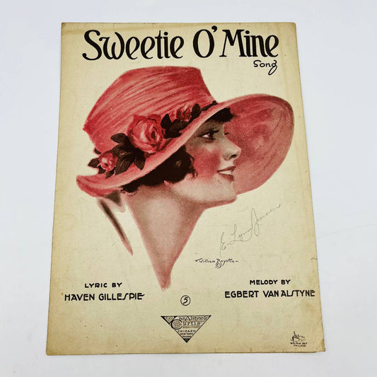 1920 Sweetie O’ Mine Song Haven Gillespie Egbert Van Alstyne Sheet Music