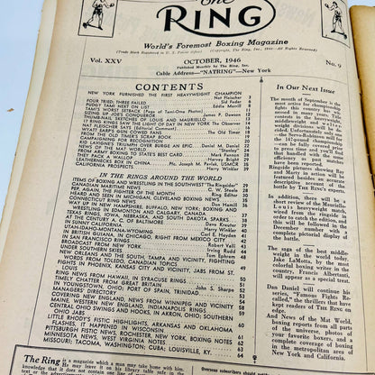 1946 Oct - The Ring Boxing Magazine – Tami Mauriello Cover Louis-Mauriello TA5