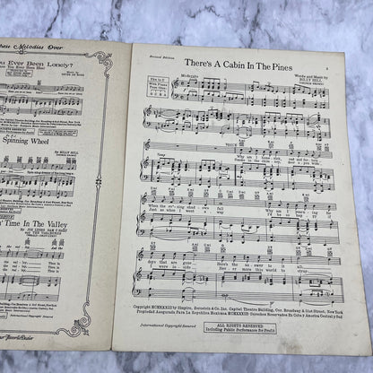 1933 There's a Cabin in the Pines Sheet Music Billy Hill George Olson Brown V42-2