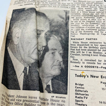 VTG Kennedy Assassination Newspaper November 23 1963 Lancaster New Era PA BA2