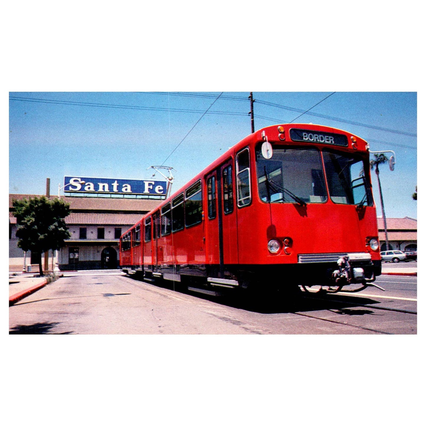 Vintage Postcard - San Diego Trolley Amtrak Depot TJ6-1