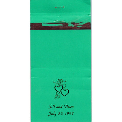1994 Jill and Brien Wedding Advertising Matchbook Cover MM10-3
