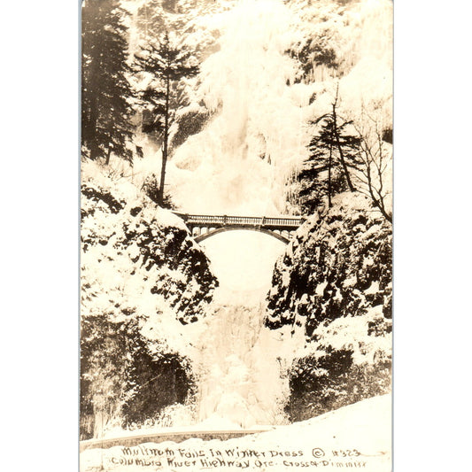 Multnomah Falls Columbia River Highway Oregon RPPC Original Postcard P1-13