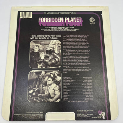 Forbidden Planet MGM RCA SelectaVision - CED VideoDisc TG5