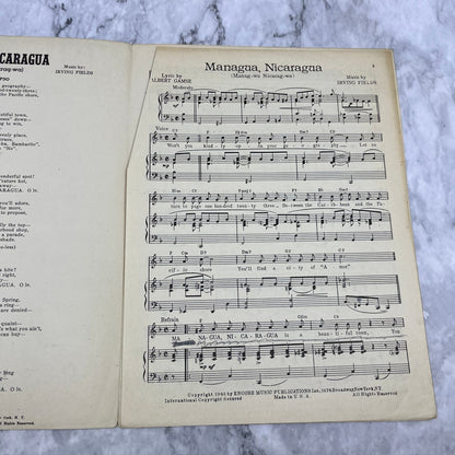 1946 Managua Nicaragua by Guy Lombardo Sheet Music V42-4