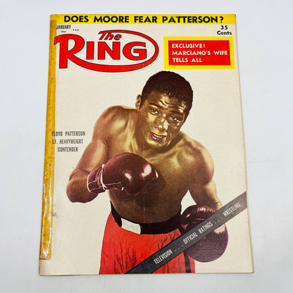 1956 Jan - The Ring Boxing Magazine – Floyd Patterson Cover TA5