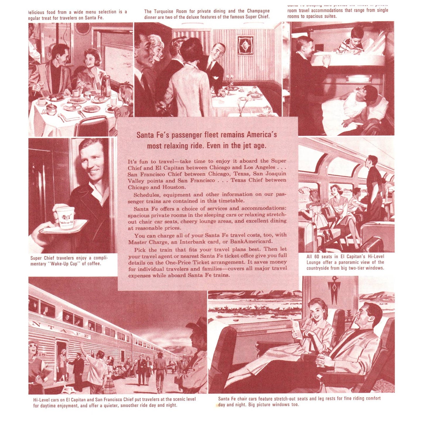 1970 Atchison, Topeka and Santa Fe Railway Co. Timetable SE4