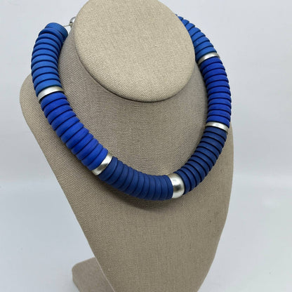 Vintage Boho Tribal Blue Ombre Choker Necklace SD5