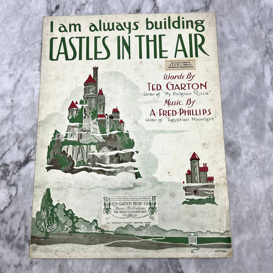 I Am Always Building Castles in the Air Fred Phillips 1919 Sheet Music TK2-SM2