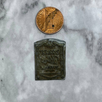 Vintage Printing Letterpress Printers Block Plate Wyatt Village Pharmacy TJ510