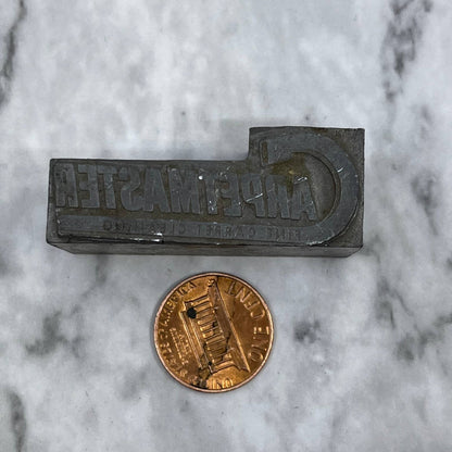 Vintage Letterpress Printers Block Plate Carpetmaster Fine Carpet Cleaning TJ518