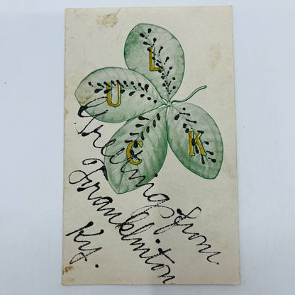 1907 St. Patrick’s Day Post Four Leaf Clover Franklinton KY Mica Luck PA3