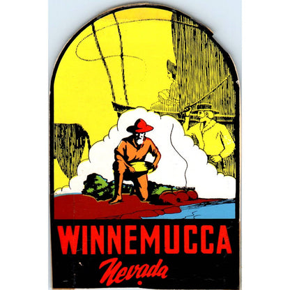 1960s Winnemucca Nevada Souvenir Decal Sticker 2.5x4" SE5