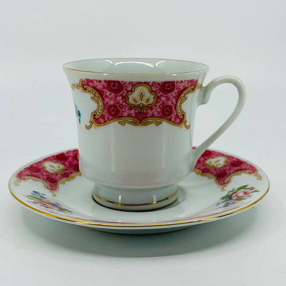 Remington Red Sea Fine China Spring Garden Roses Cup & Saucer Set TB6