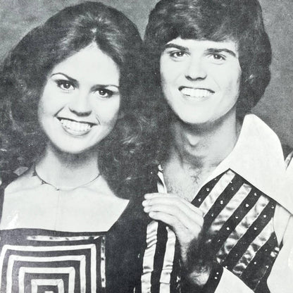 Vintage Donny & Marie Osmond Head Shot Portrait Black & White 8x10 AB4-23