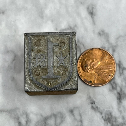 VTG Printing Letterpress Printers Block Plate 1st National Bank Edina MN TJ511