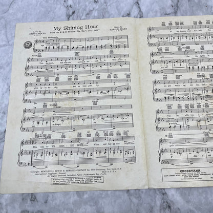 1943 Vintage My Shining Hour Sheet Music Johnny Mercer/Harold Arlen V42-2