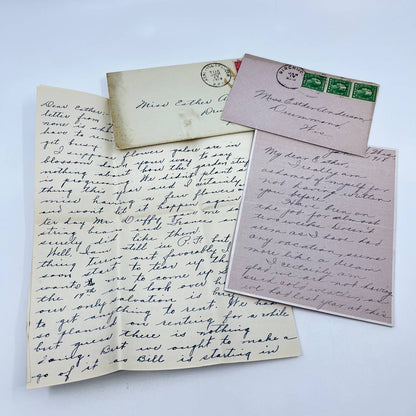 1918-19 Handwritten Letters & Envelopes Drummond WI Esther Anderson AB2