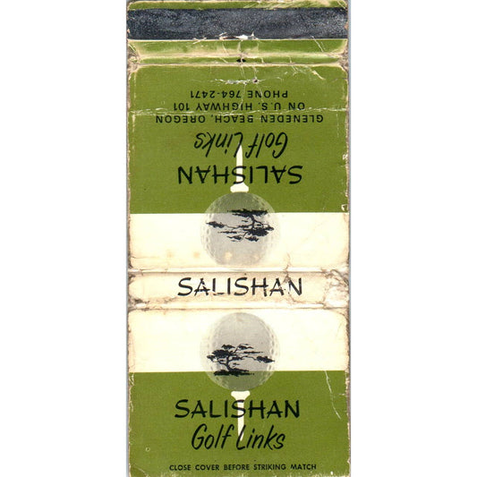 Salishan Golf Links Gleneden Beach Scorecard Advertising Matchbook Cover SA1-M7