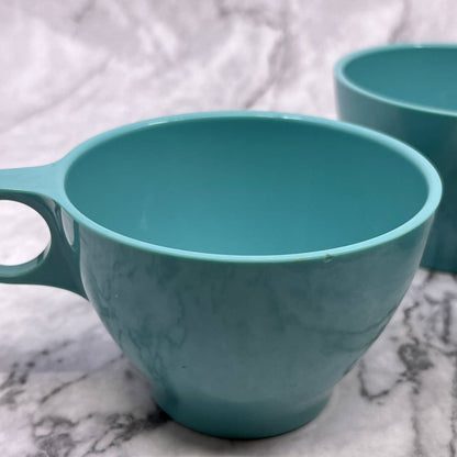 MCM Sun-Valley Melmac Teal Coffee Tea Cup Malamine SET OF 3 TJ5