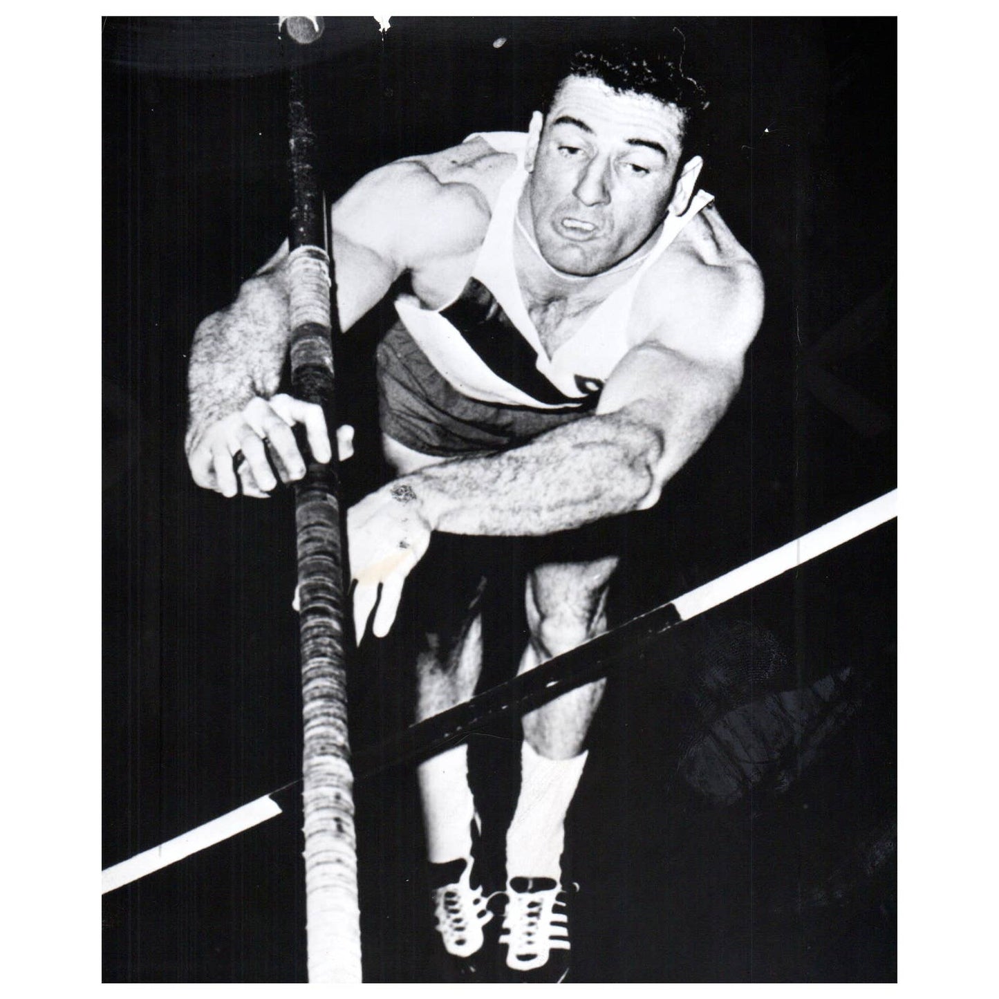 1959 Original Press Photo Track and Field Pole Vault Don Bragg ~6x7" AD2
