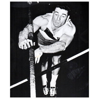 1959 Original Press Photo Track and Field Pole Vault Don Bragg ~6x7" AD2