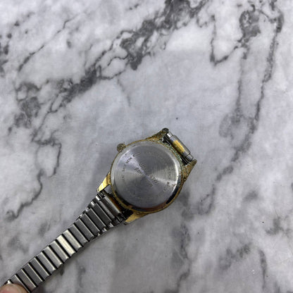 Vintage Moonphase Ladies Watch Metal Stretch Band UNTESTED SE6