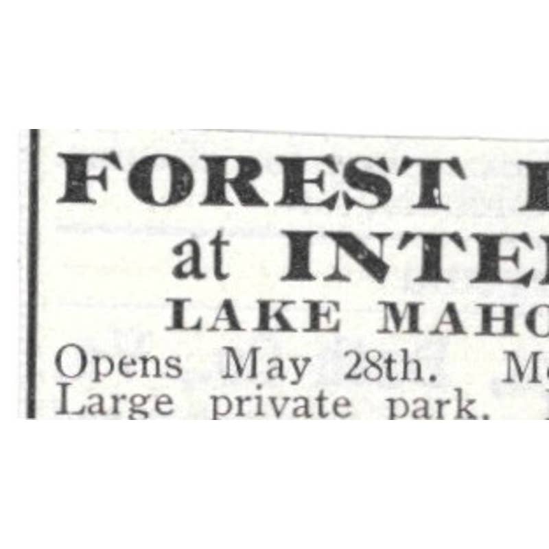 Forest House at Interlaken Lake Mahopac NY - 1903 Original Ad TJ8-7-6