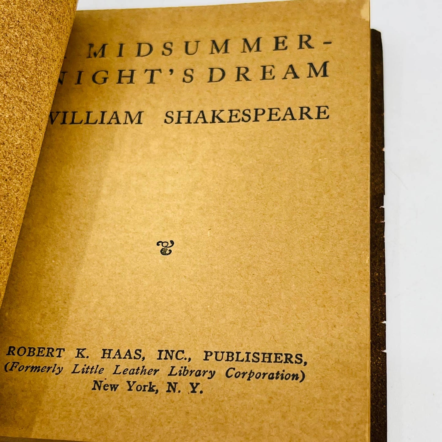 c1920 Little Leather Library Book MIDSUMMER NIGHTS DREAM Shakespeare TA7