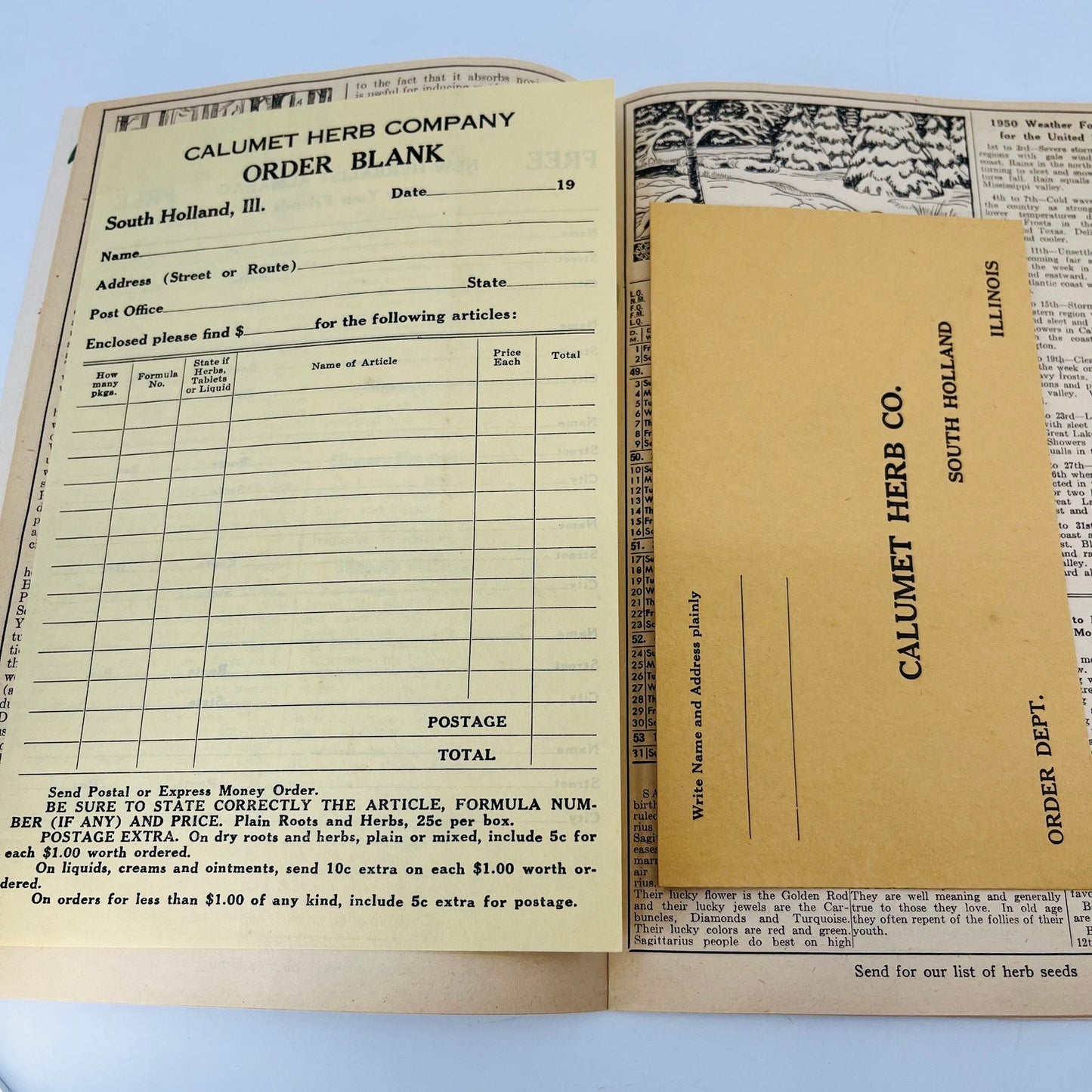 The Herbalist Almanac 1950 Eyer Indiana Botanic Herbs Advertising Booklet L2-3
